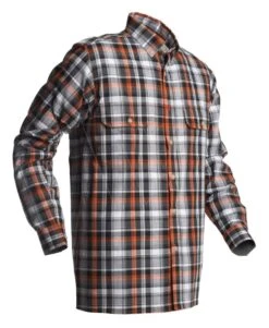 Husqvarna Blouse Grijs-oranje Katoen Xxl